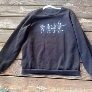 SHEIN Black Skeleton Dance Sweatshirt size XL